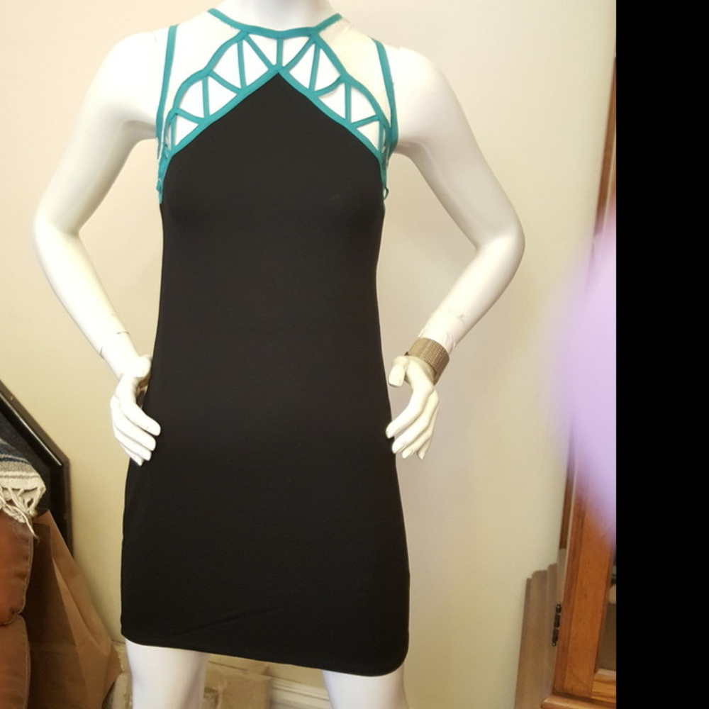 YA Los Angeles strappy lace inset dress